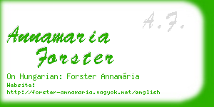 annamaria forster business card