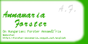 annamaria forster business card